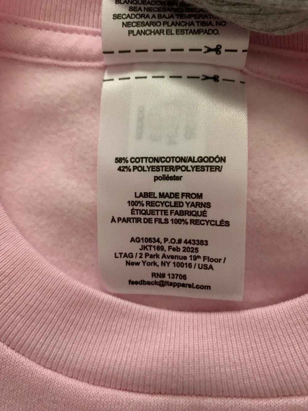 adidas girl’s Pink Crewneck Sweatshirt and Gray Ribbed Leggings Set